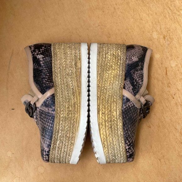 Faux Snakeskin Platform Espadrille Shoes Women EU 37 US 6.5 Lightweight Clubwear - Picture 11 of 15